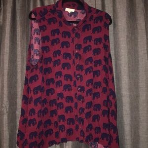 ModCloth sleeveless elephant top